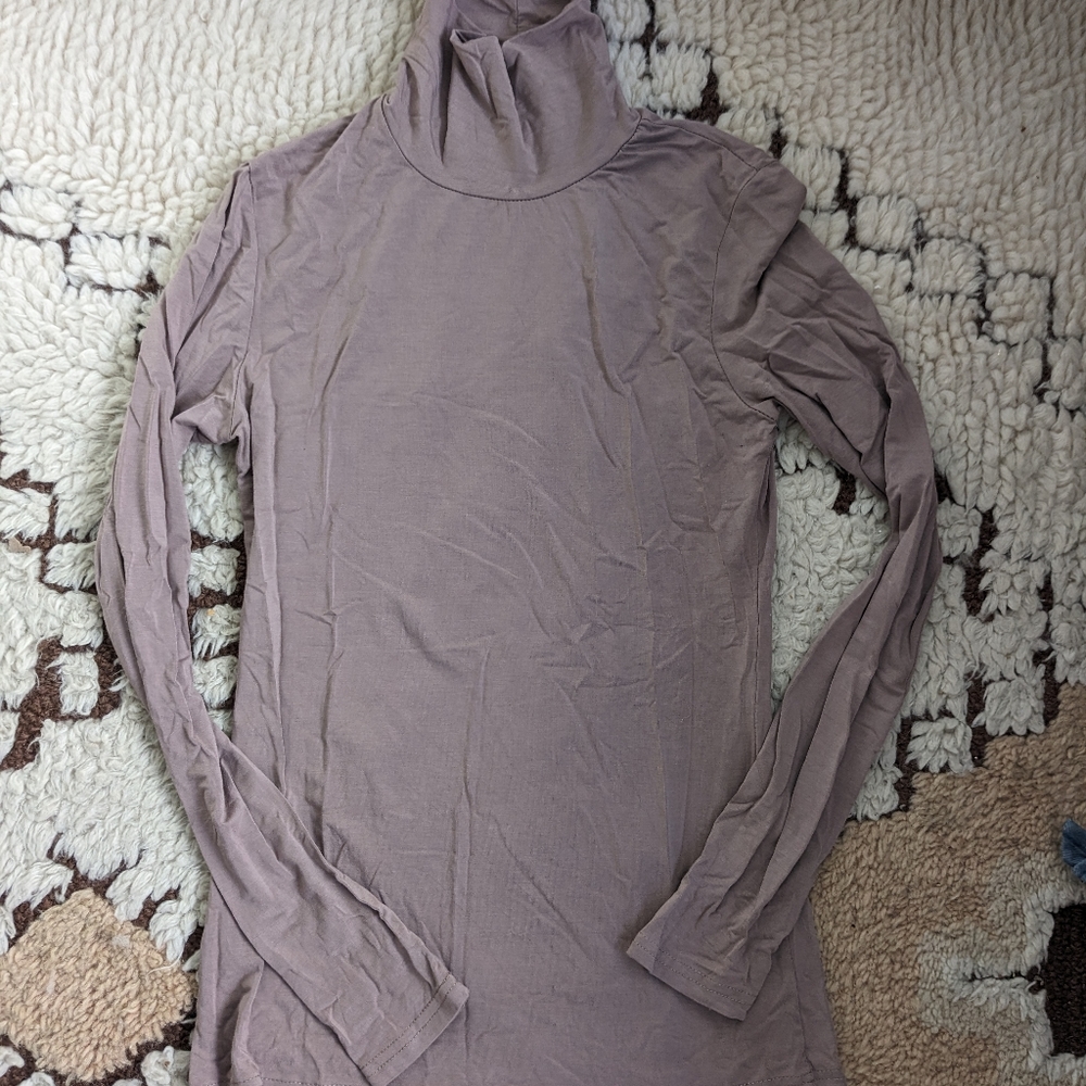 Purple turtleneck